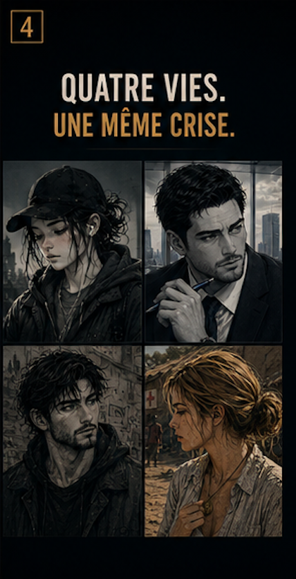 Quatre personnages de Crise Collatérale