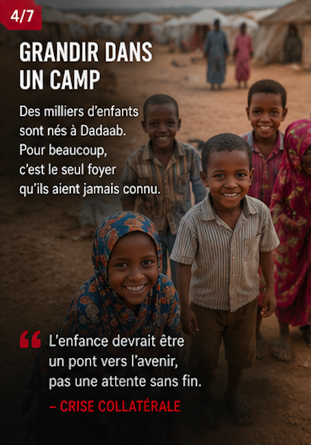Enfants vivant dans le camp de Dadaab