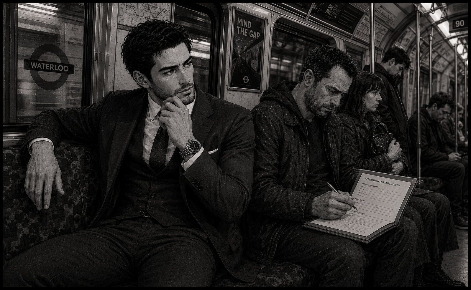 Alane et Mike dans le métro de Londres