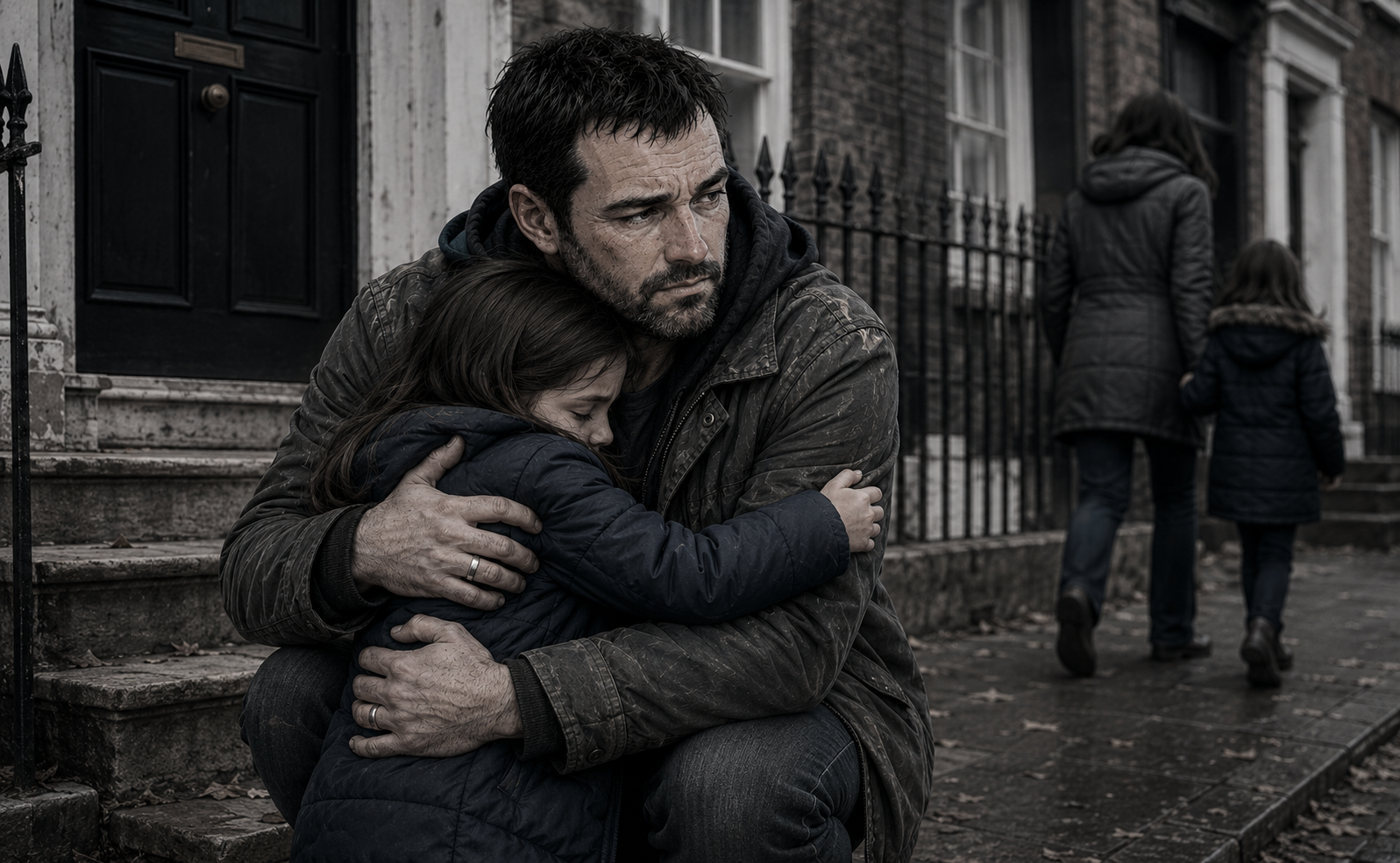 Mike dans une rue de Londres après la crise